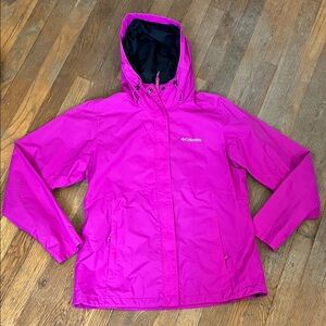 Columbia Pink Hooded Raincoat